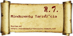 Mindszenty Tarzícia névjegykártya